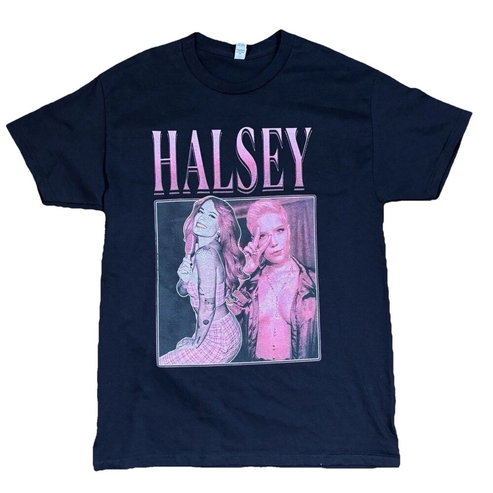 Halsey Love & Power Tour T Shirt XL Black Double Sided Concert Merch Tee